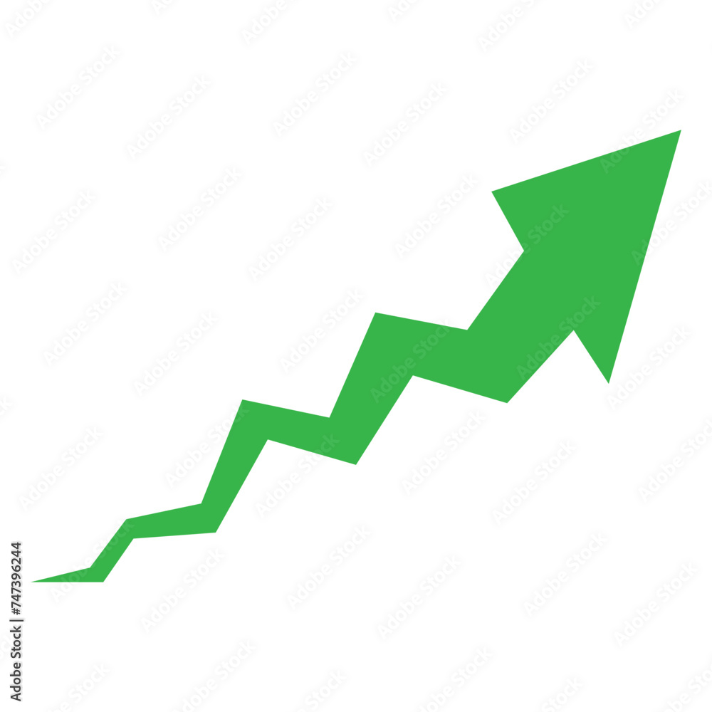 Poster arrow up. image with clipping path