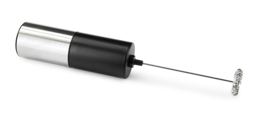 One milk frother wand isolated on white