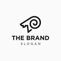 simple goat line icon logo vector design, modern lamb logo pictogram design. Goat line icon logo vector design, pictogram design of ram.