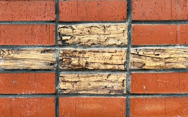 Brick and tile background photo. Wall photo.