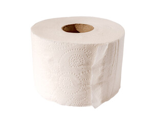 Toilet Paper Roll. Isolated with clipping path.