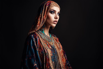  Beautiful, elegant and attractive model Middle Eastern Muslim - 747401459