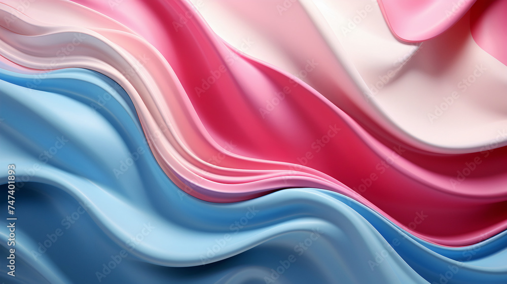 Poster abstract colorful wave background, twisted colored waves flow in motion. bright colorful background.