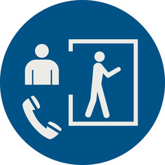 OBLIGATION SIGN PICTOGRAM, ENTRY ONLY WITH SUPERVISOR OUTSIDE ISO 7010 – M058