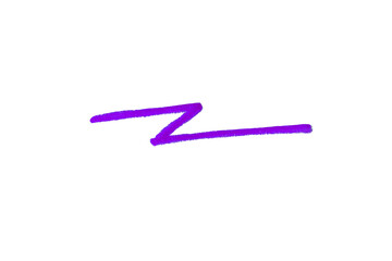 purple pencil strokes isolated on transparent background