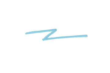 light blue pencil strokes isolated on transparent background