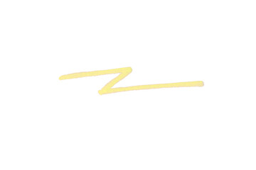 light yellow pencil strokes isolated on transparent background