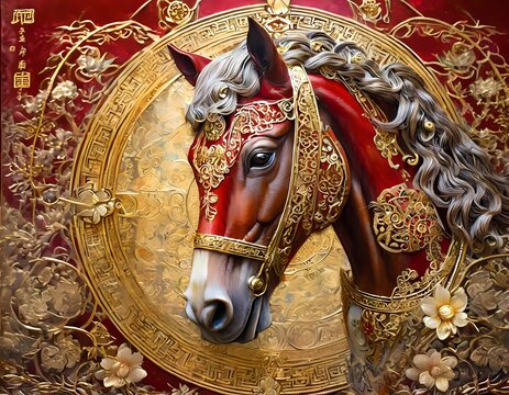 artistic representation of a horse, delicate art
