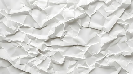 Blank lush White paper wrinkled texture background, copy space. advertising, presentation.