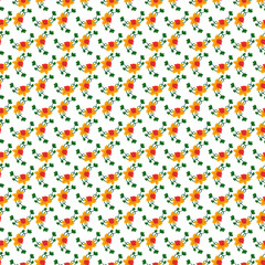Retro Flower Bouquets Seamless Vector Pattern Design