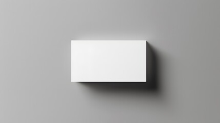 Blank white realistic business card for mockup on bright grey background textured. name card. copy space.	