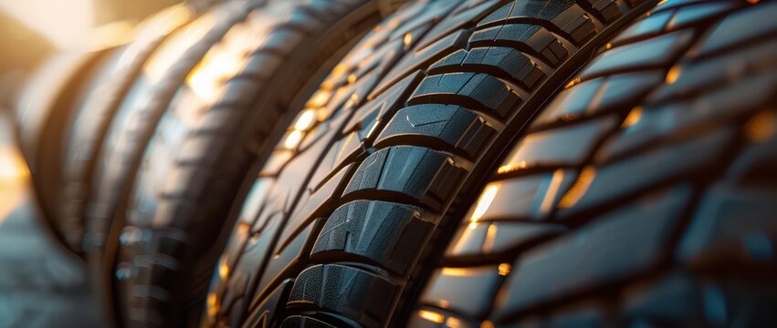 close up view photograph of car tires with sunny day