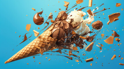 Explodierende Eiswaffel