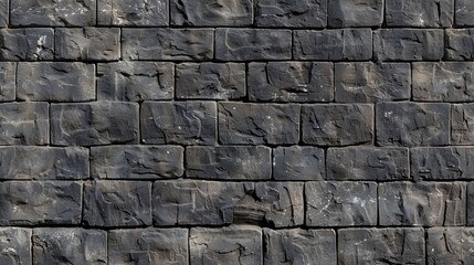 Brickwork texture. The wall is worn and old. Gray historical wall 
