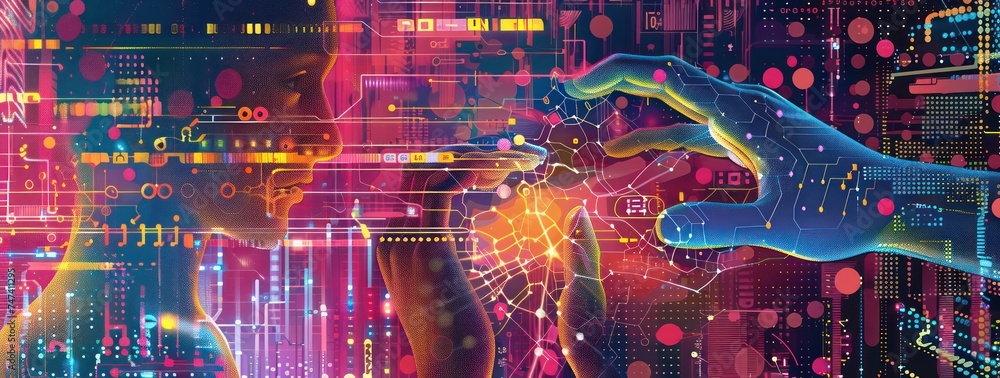 Poster technology is moving fast, but what will shape your future, in the style of datamoshing