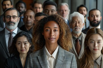 Obraz premium group of business people , standing together. Generative AI