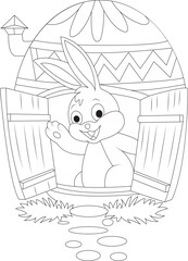 easter coloring page vectore art line art outline art