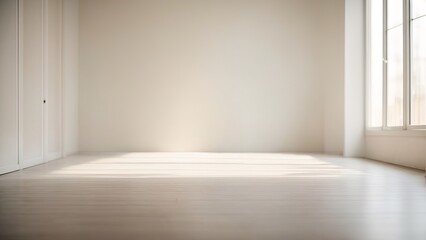 Empty white light room interior, photoshoot