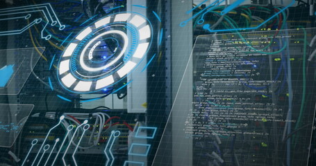 Image of data processing over computer wires