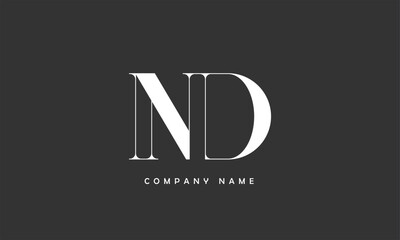 ND, DN, N, D Abstract Letters Logo Monogram