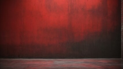 Red wall texture for background dark concrete or cement floor old black with elegant vintage distressed grunge texture