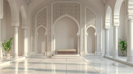 Islamic style podium for product display or mockup