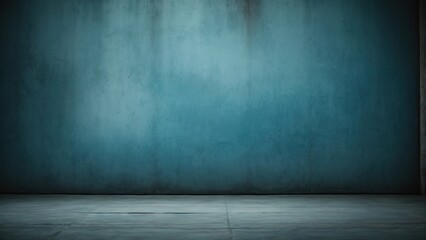 Blue wall texture for background dark concrete or cement floor old black with elegant vintage...