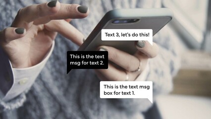 Text Msg Conversation Title Template - obrazy, fototapety, plakaty