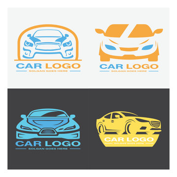 set of twelve car icons. Automotive Car Care Logo Template. car logos, car icons, car service, vector car garage signs, sports car