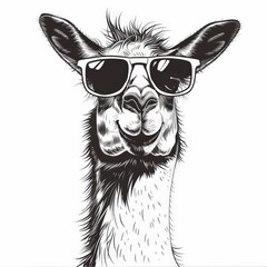 Fototapeta premium a llama wearing sunglasses