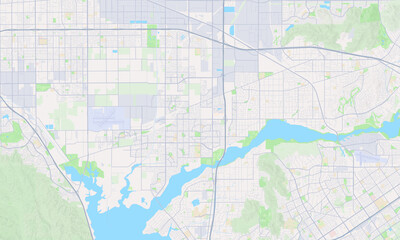 Fototapeta na wymiar Eastvale California Map, Detailed Map of Eastvale California