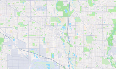 Fototapeta na wymiar Des Plaines Illinois Map, Detailed Map of Des Plaines Illinois
