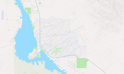 Fototapeta na wymiar Lake Havasu City Arizona Map, Detailed Map of Lake Havasu City Arizona