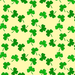 clover green seamless pattern vector decoration green background   in st patrick's day