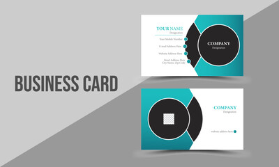 Professional corporate visiting card design template. Simple clean abstract business card design.