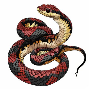 a red and black snake