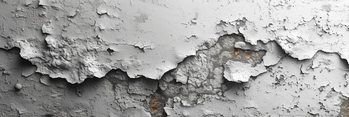 An aged and weathered wall with cracked plaster, peeling paint, and a vintage feel.