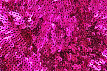 Purple overlap sequins fabric texture or background