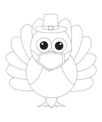 thanks giving coloring page for kids and adults