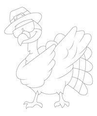 thanks giving coloring page for kids and adults