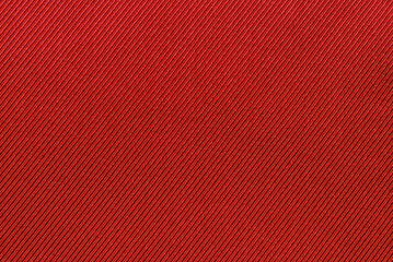 Red cotton twill fabric pattern close up as background