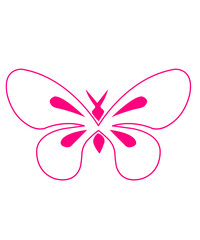 Butterfly clip art design on plain white transparent isolated background for card, shirt, hoodie, sweatshirt, apparel, tag, mug, icon, poster or badge