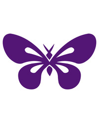 Butterfly clip art design on plain white transparent isolated background for card, shirt, hoodie, sweatshirt, apparel, tag, mug, icon, poster or badge