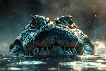 Poster Im Rahmen Jaws snap shut with lightning speed, a crocodile's deadly embrace. © Shamim