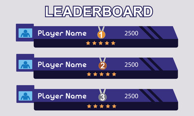 
game leaderboard with abstract background game vector