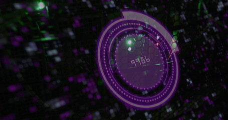Image of scope scanning with data processing over moving columns