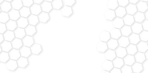 Abstract background honeycomb white and grey.ideas for your design banners , book, Website work, stripes, tiles,Futuristic abstract banner.Elegant concept design with golden line.