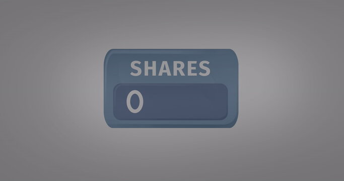 A blue "SHARES" counter is displayed with a count of zero - Powered by Adobe