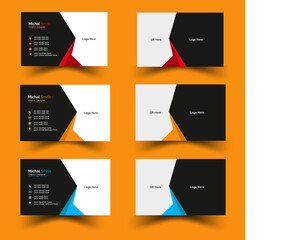 Business cards templates. Modern business cards. Business card layout. An elegant and simple business card design template. business card design with mockup. Business card template.