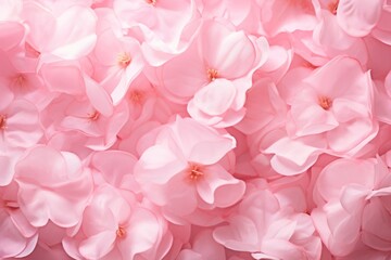 A bunch of pink flowers displayed on a table. Suitable for home decor
